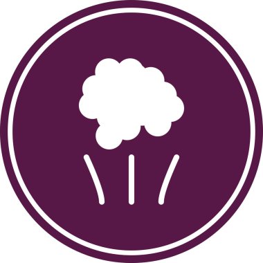 Bir ağaç simgesinin vektör illüstrasyonu