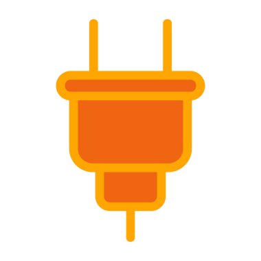 elektrik prizi düz simgesi, vektör, illüstrasyon, logo tasarımı