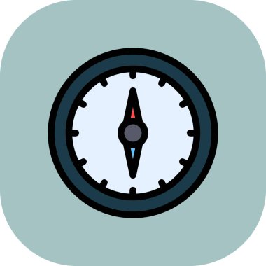 Bir pusula simgesinin vektör illüstrasyonu