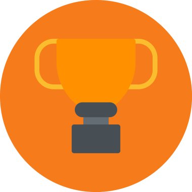 Kupa ikonu. düz tasarım biçimi.