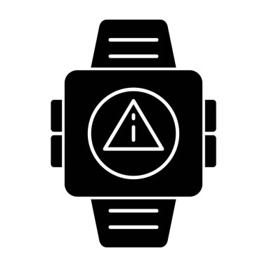 Saat simgesi. Ağ için smartwatch vektör simgesinin basit bir gösterimi. beyaz arkaplanda izole