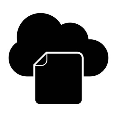 Bulut Hesaplama Kabartma Vektörü Simgesi Tasarımı