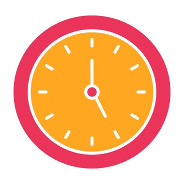 Saat simgesi vektör illüstrasyonu