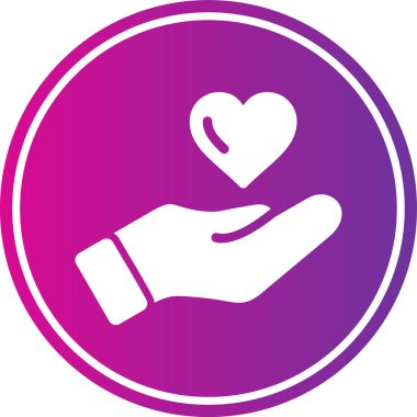 Bir kalp simgesinin vektör illüstrasyonu