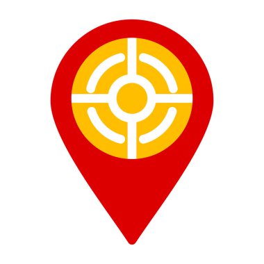 harita konumu simgesi izometrik 3d biçiminde