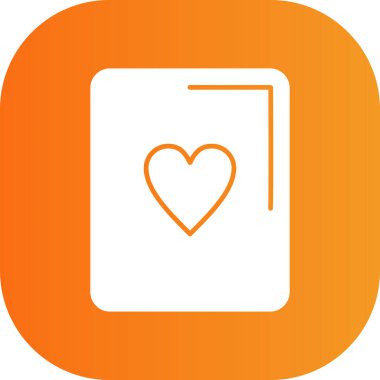 Bir kalp simgesinin vektör illüstrasyonu