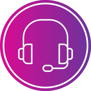 Kulaklık simgesinin vektör illüstrasyonu