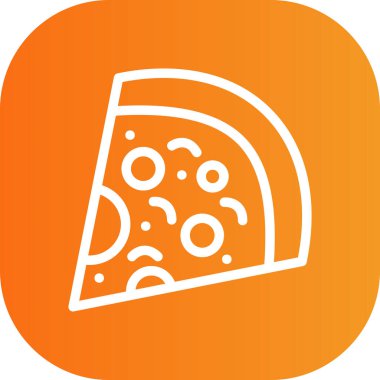Pizza web simgesi, vektör çizim