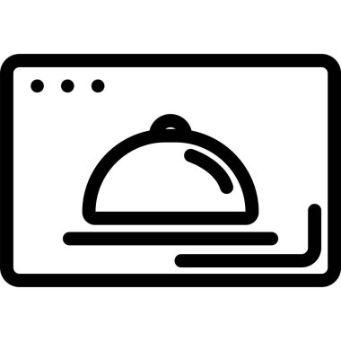 Pizza simgesi, vektör illüstrasyonu