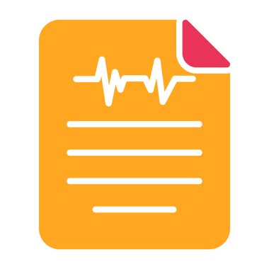 tıbbi rapor simgesi, vektör illüstrasyonu