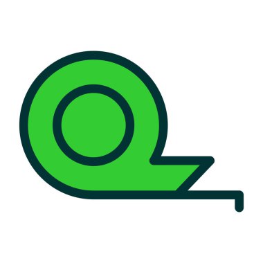 Beyaz arkaplanda A harfinin yeşil simgesinin vektör illüstrasyonu