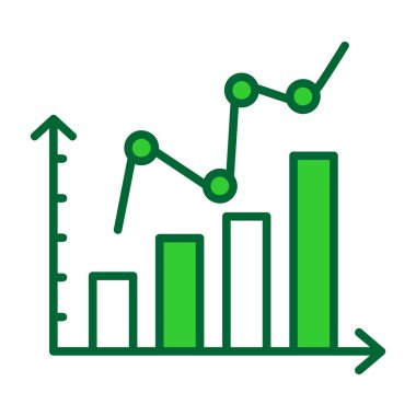 Büyüme grafik vektör simgesi