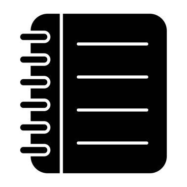 kitap vektörü glyph düz simgesi