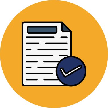 belge simgesi vektör illüstrasyonu