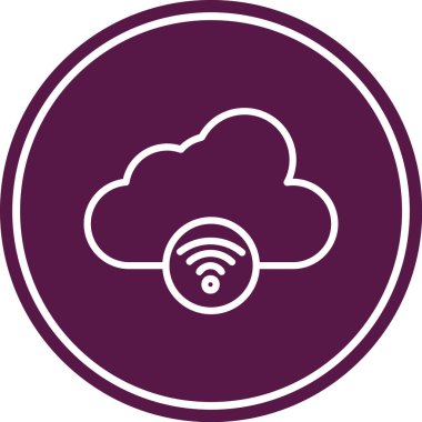 Bulut hesaplama simgesi vektör illüstrasyonu