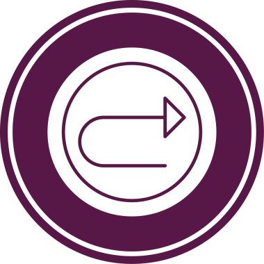 Vektör simge ok sağ yuvarlak