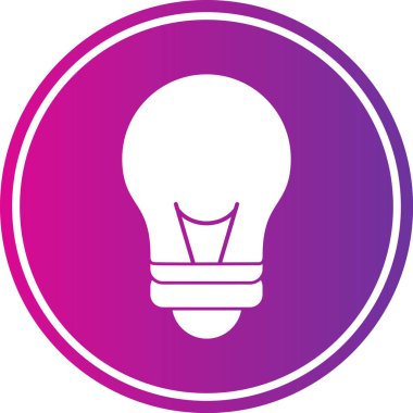 vector bulb icon, illustration