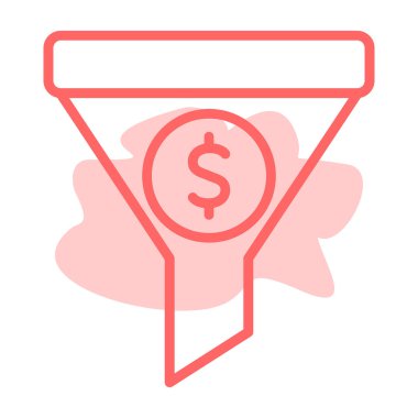 Dolar vektör renk çizgisi simgesi