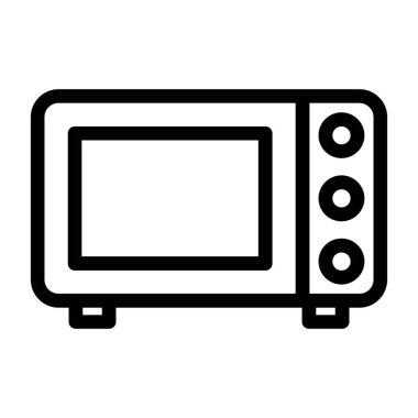 Mikrodalga vektör satırı simgesi