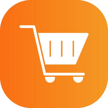 Soyut arkaplanda el arabası simgesi izole edildi