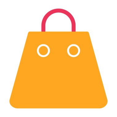 Alışveriş poşeti ikon vektör illüstrasyonu