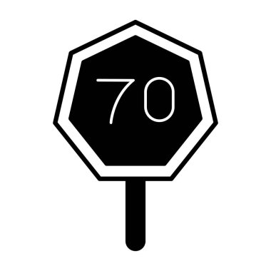 Trafik İşareti simgesi, vektör illüstrasyonu