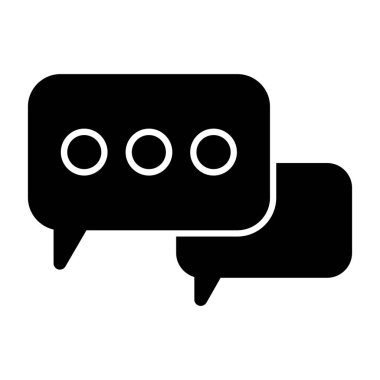 Sohbet balonu simgesi, vektör illüstrasyonu