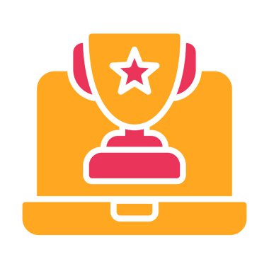 Kupa ödülü simgesi, vektör illüstrasyonu