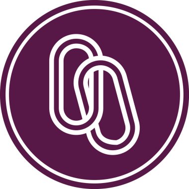 Bir zincir simgesinin vektör illüstrasyonu