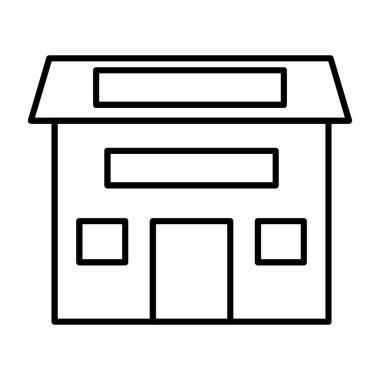 ev vektörü ince çizgi simgesi