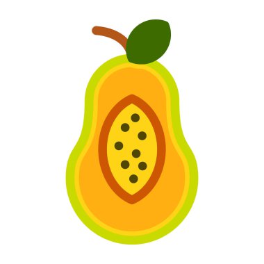 izole taze avokado meyve tasarımı