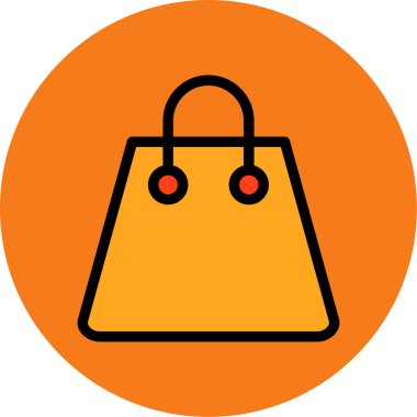 Alışveriş poşeti ikonu. vektör illüstrasyonu