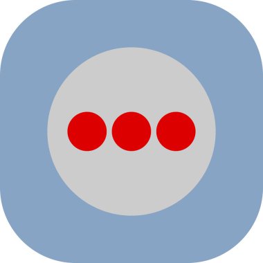 Kırmızı ve gri daire simgesinin vektör çizimi