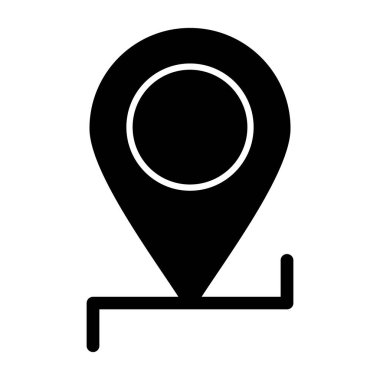 harita konumu glyph vektör dekoru