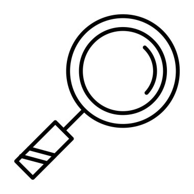 Büyüteç çizgisi biçim vektör tasarımı ara