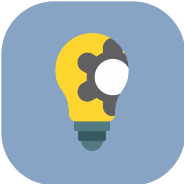 Ampul Düz Vektör Simgesi