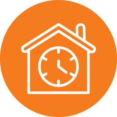 Saat simgesi vektör illüstrasyonu