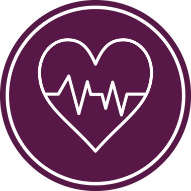 Kalp atışı ikonu. Web için iki kalp vektör simgesinin basit çizimi