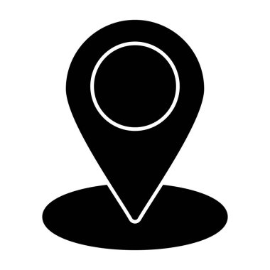 konum glyph düz simgesi