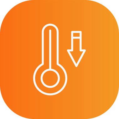 Soyut arkaplanda izole edilmiş termometre simgesi