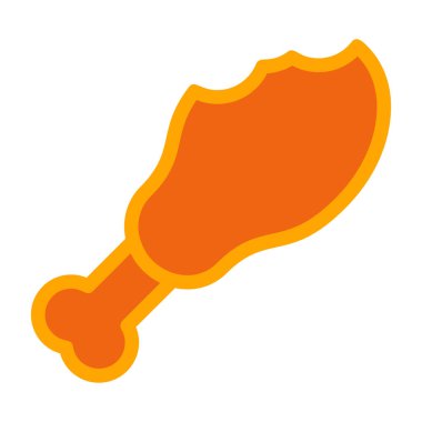 Çizgi film tavuk bacağının vektör çizimi.