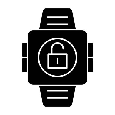 vektör düz simgesini kilitle