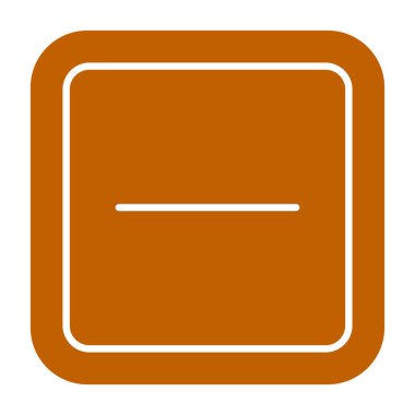 kare simgesi. vektör konsepti kahverengi ve turuncu