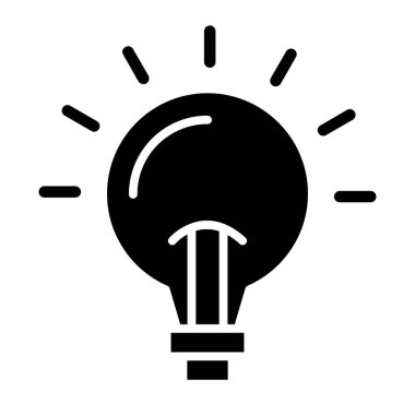 ampul simgesi, vektör illüstrasyonu