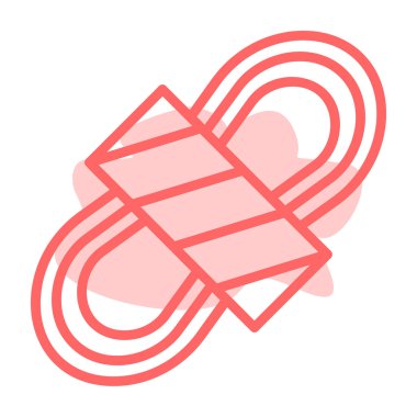 kırmızı kurdele simgesi, vektör illüstrasyonu