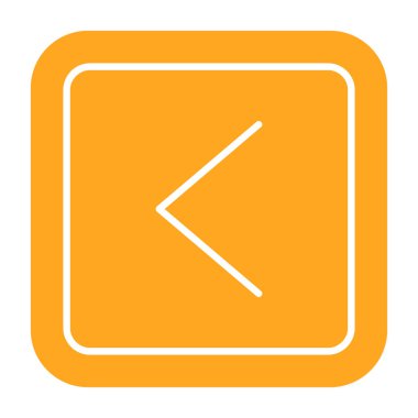 Sağ ok vektör simgesi. resim biçimi yuvarlak kare düğme, sarı renk ve turuncu renkler içinde düz simge sembolüdür..