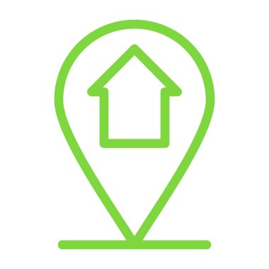 konum simgesi vektörü. Konum ince çizgi işareti. kontur sembolü çizimi