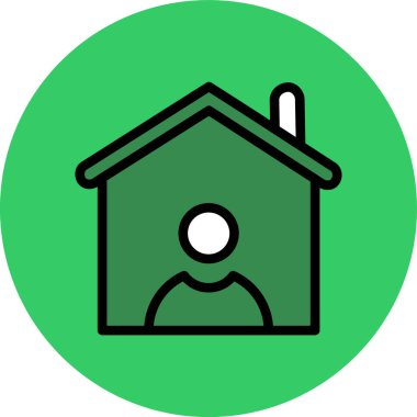 Ev. Web simgesi basit illüstrasyon