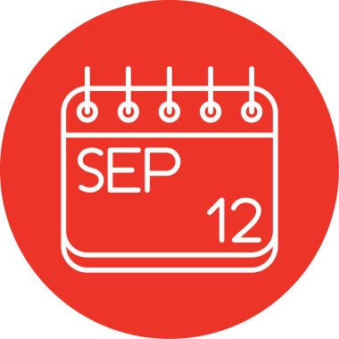 Takvim simgesinin vektör illüstrasyonu