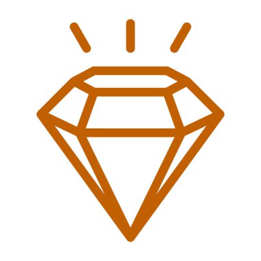 Elmas. Web simgesi basit illüstrasyon